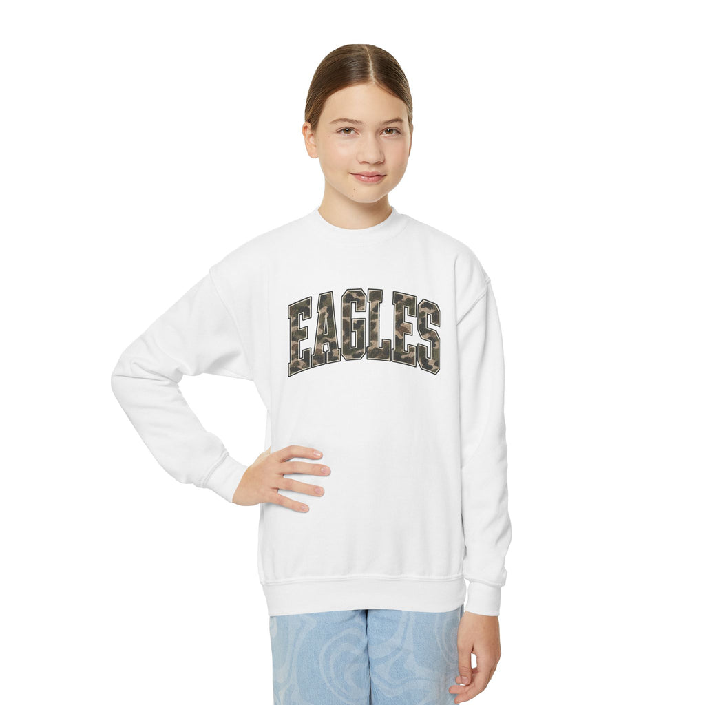 Youth Eagles Camo Crewneck