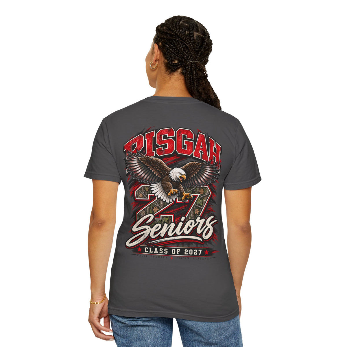 Pisgah Eagles Senior 2027 Camo Graphic Tee