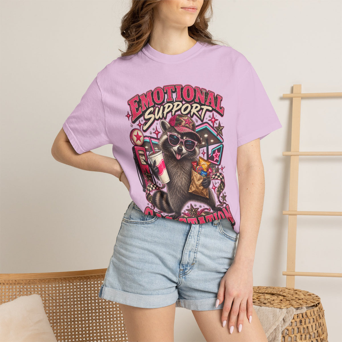 Emotional Support Gas Station Comfort Colors Graphic Tee