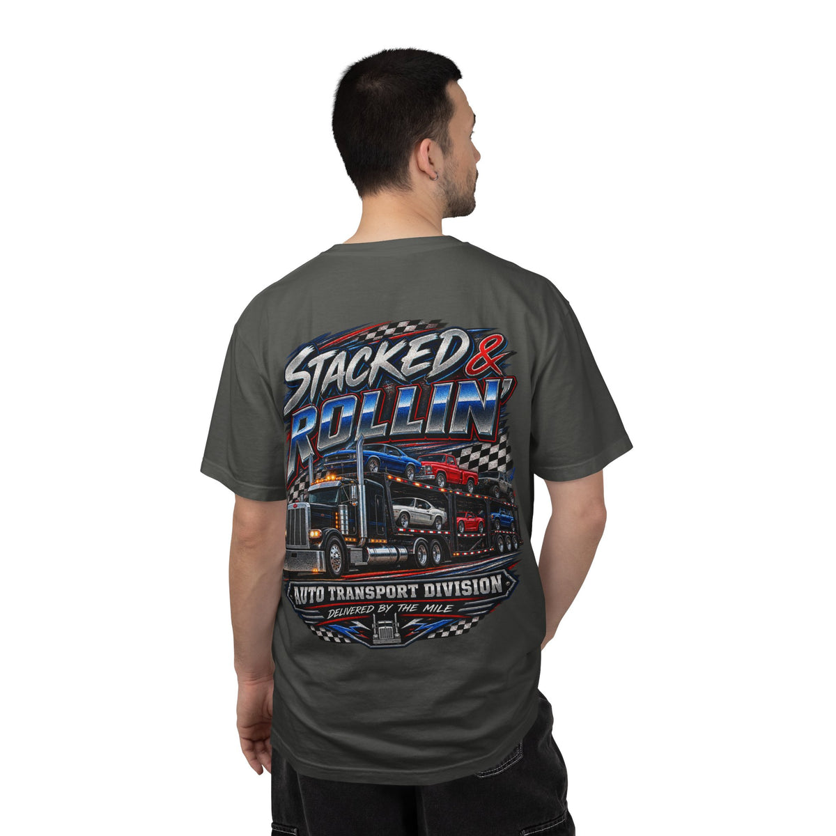 Stacked & Rollin’ Auto Transport Tee