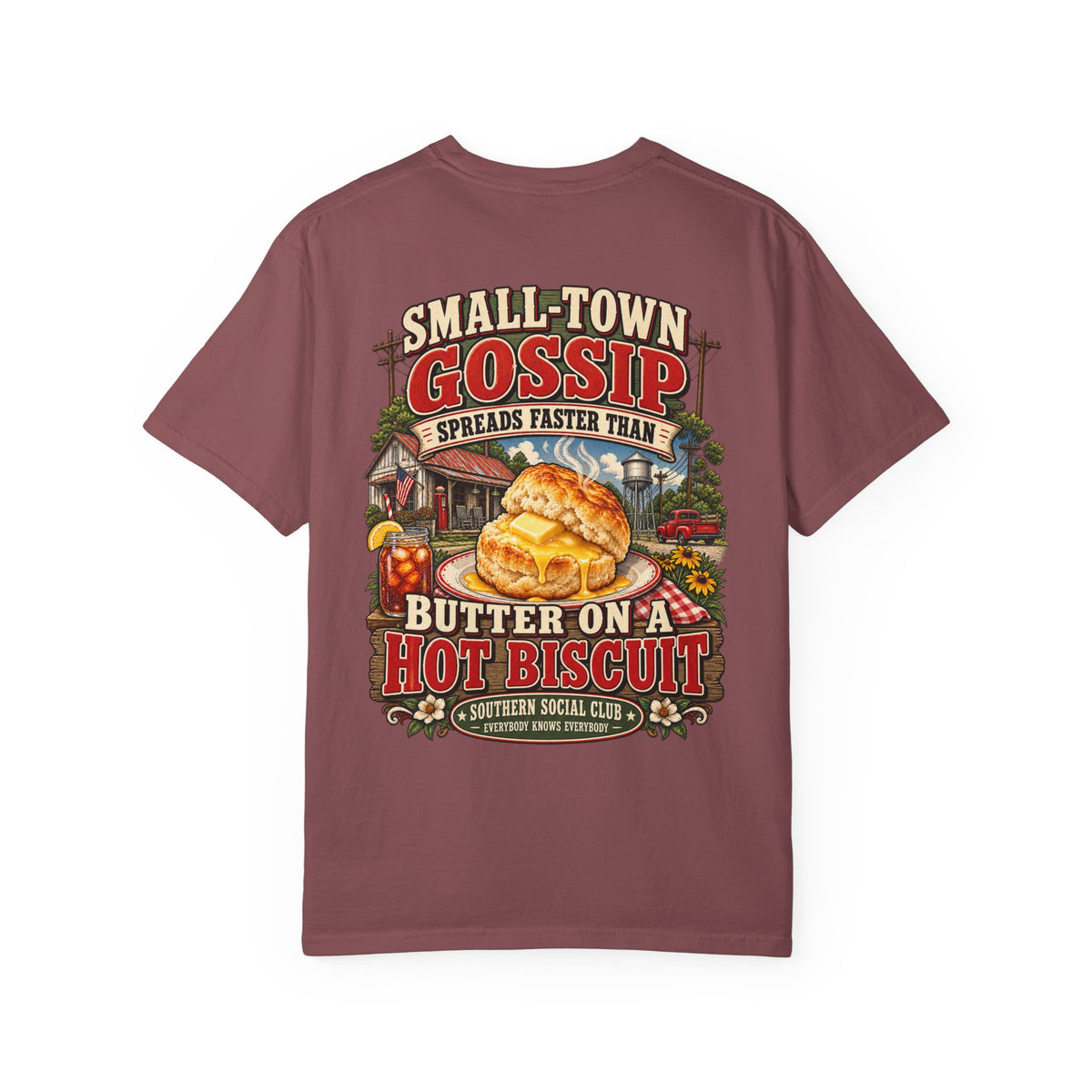 Small-Town Gossip Southern Comfort Colors Tee