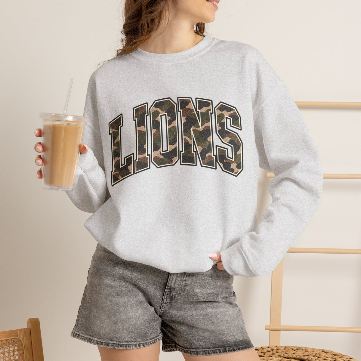 Lions Vintage Camo Crewneck Sweatshirt