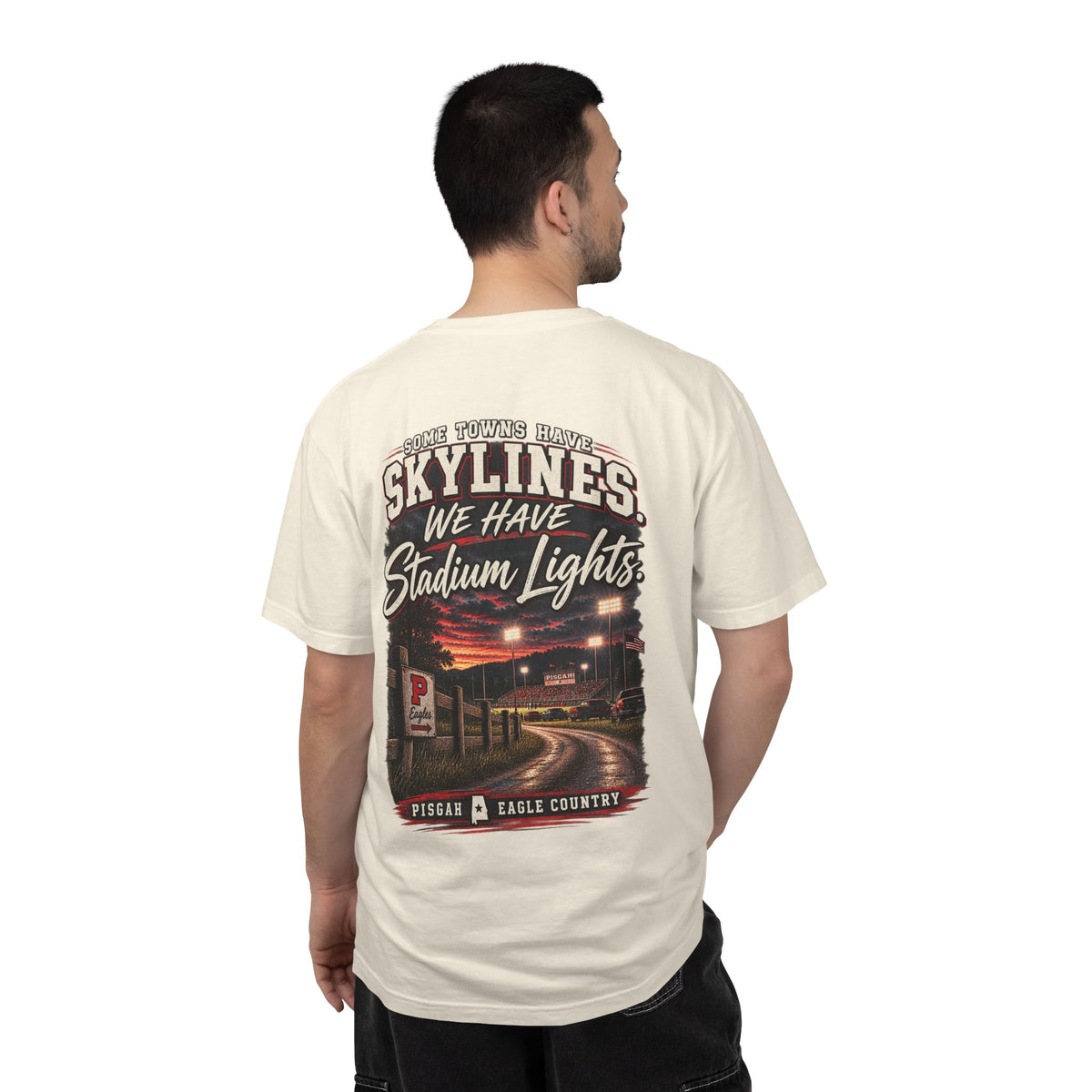 Pisgah Eagles Stadium Lights Hometown Tee