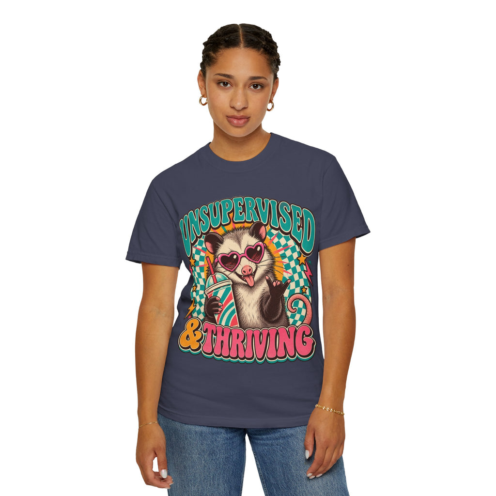 Unsupervised & Thriving Retro Opossum Graphic Tee