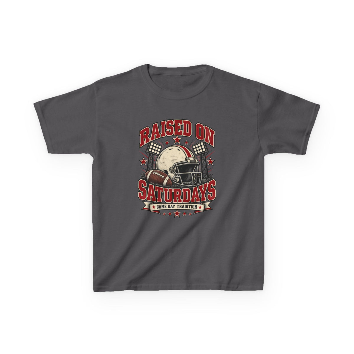 Raised on Saturdays Youth Game Day Tee