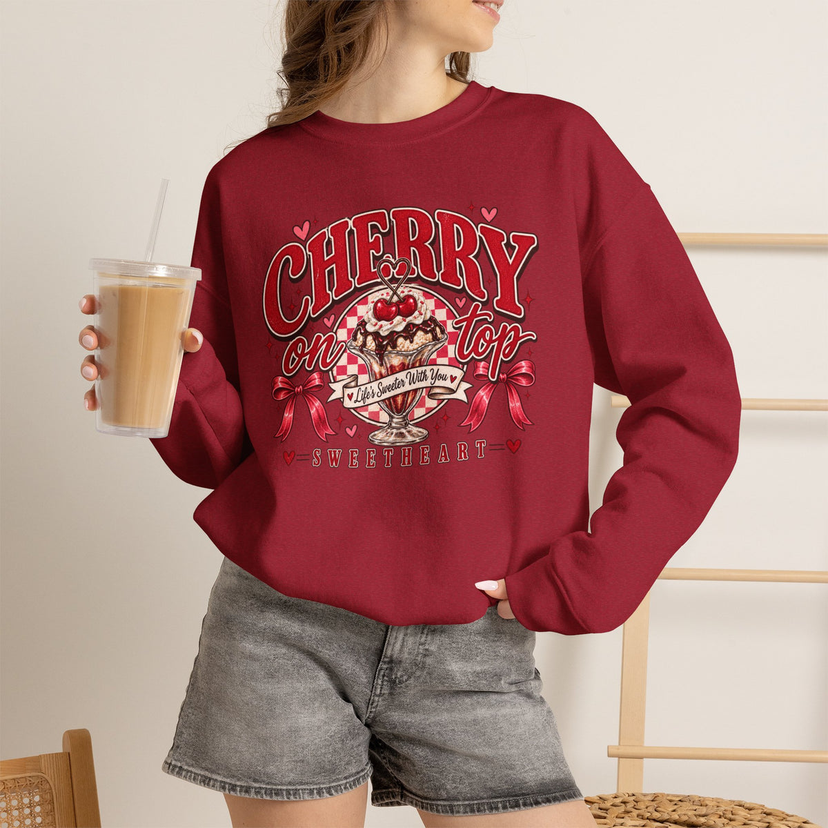 Cherry on Top Sweetheart Crewneck