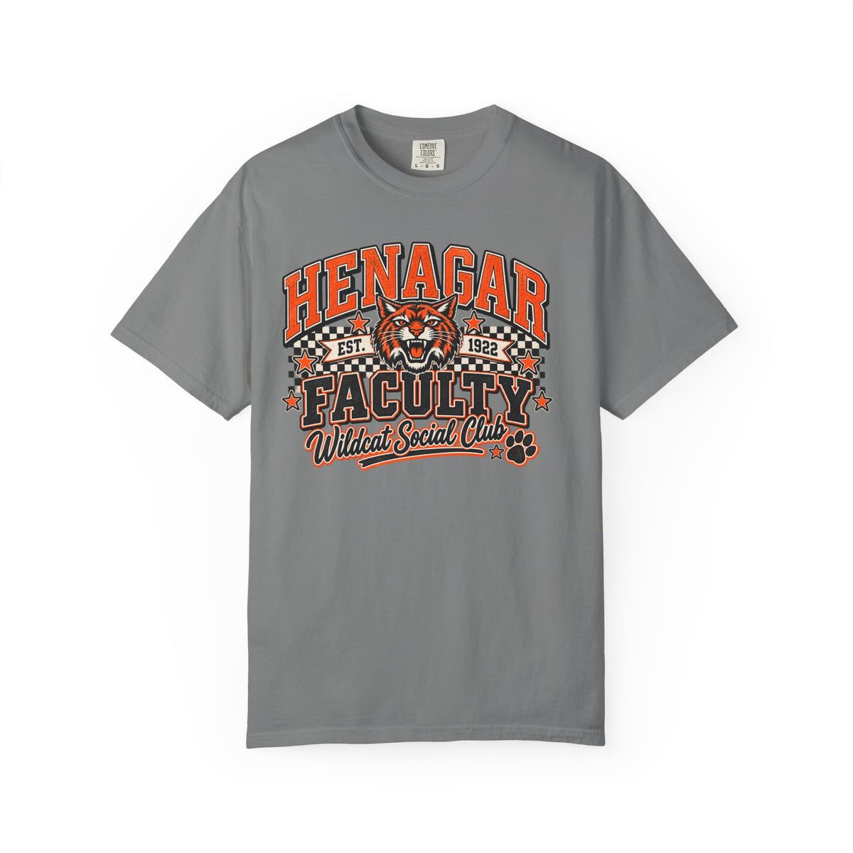 Henagar Faculty Wildcat Social Club Comfort Colors Tee
