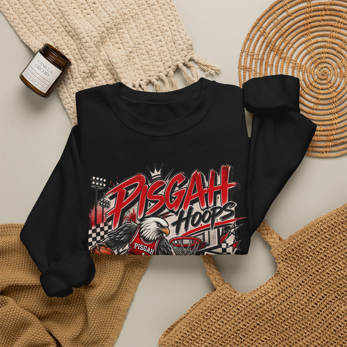 Pisgah Hoops Retro Basketball Crewneck
