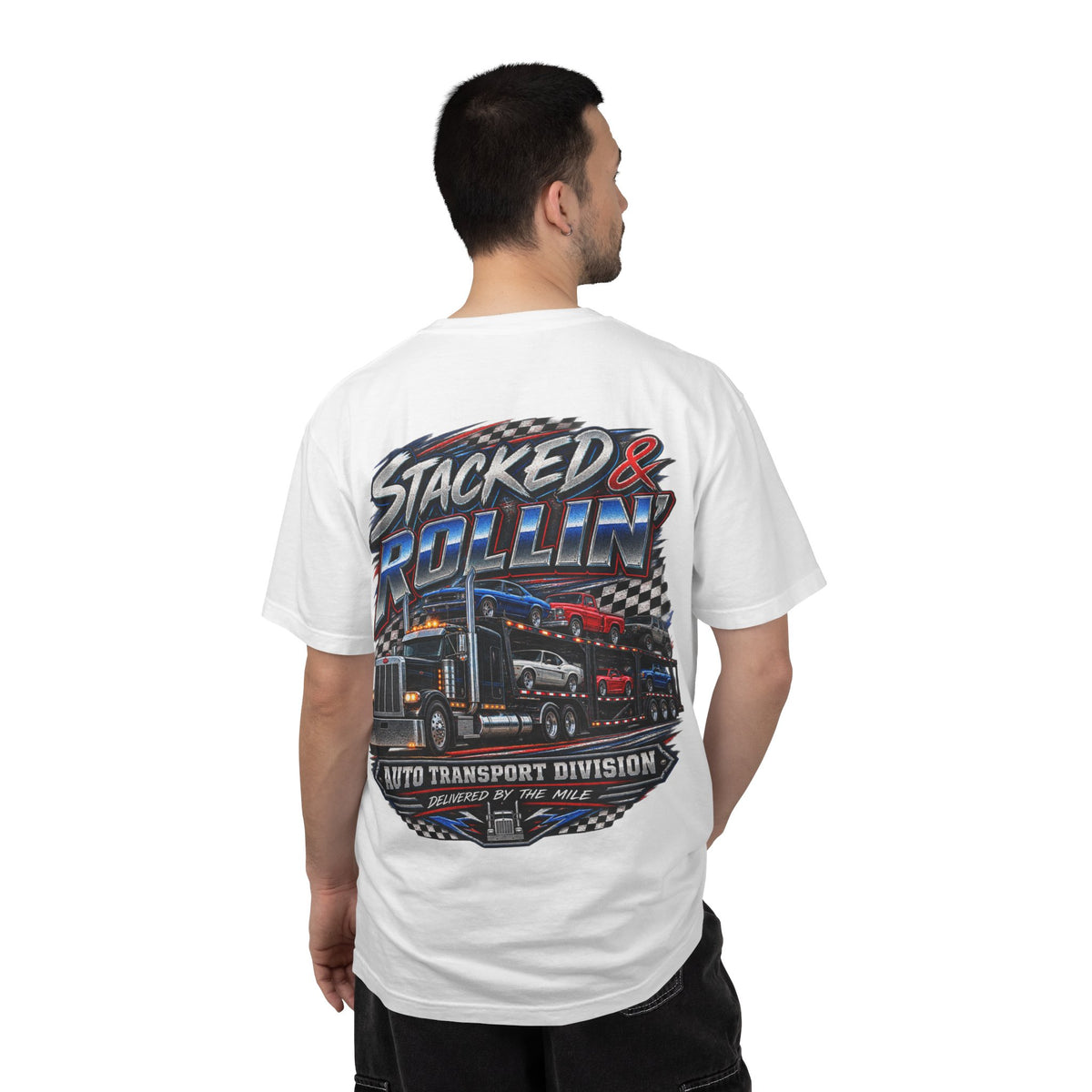 Stacked & Rollin’ Auto Transport Tee