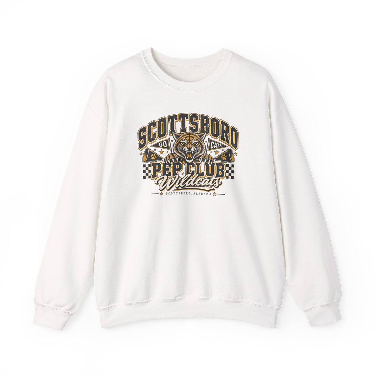 Scottsboro Wildcats Vintage Pep Club Crewneck