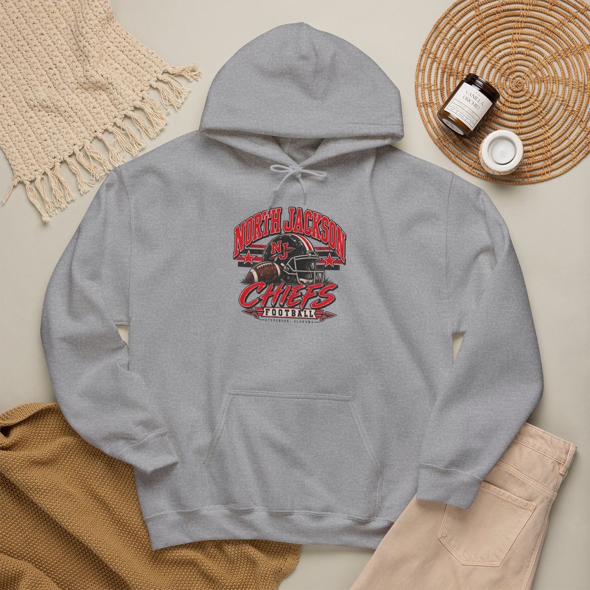 North Jackson Chiefs Vintage Football Hoodie