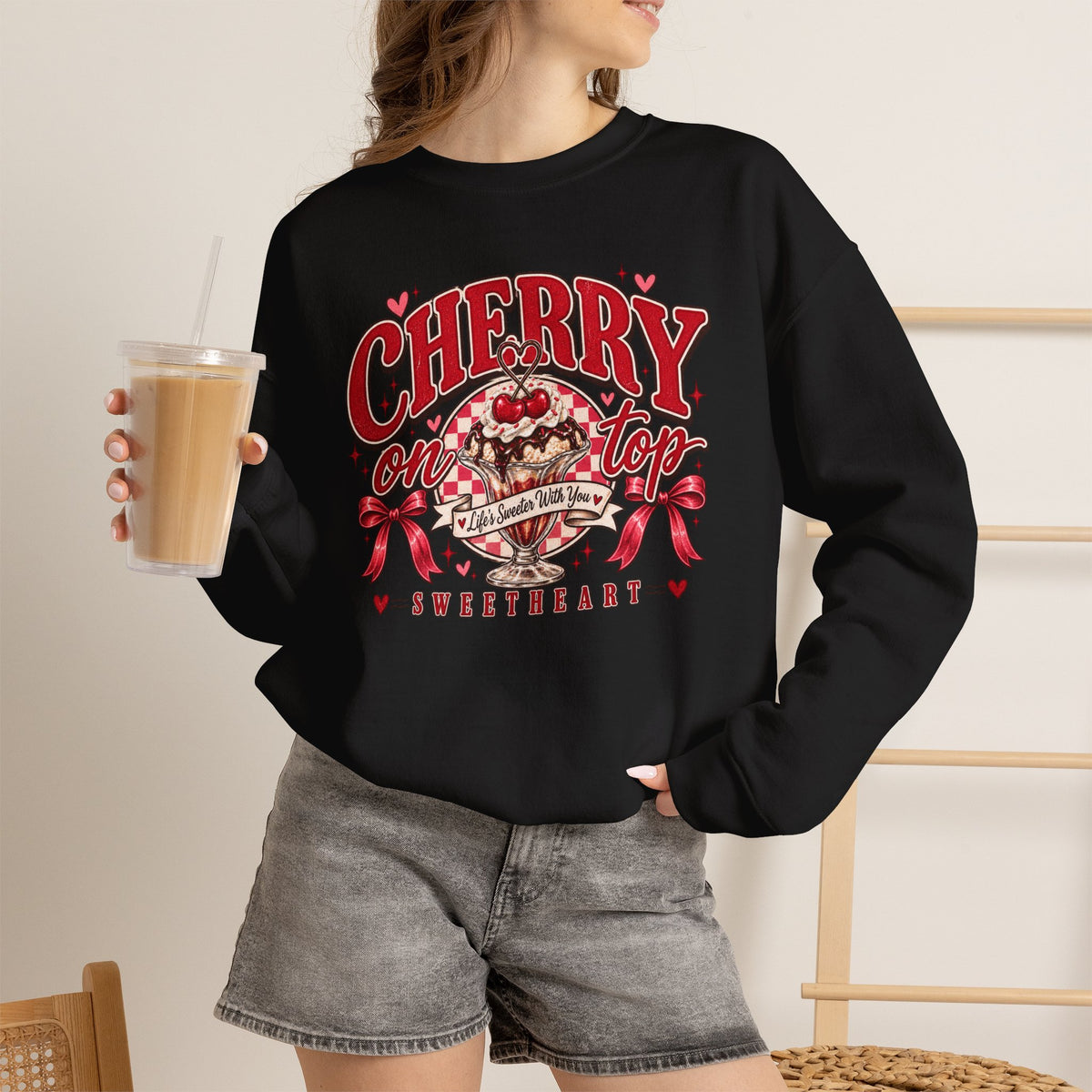 Cherry on Top Sweetheart Crewneck