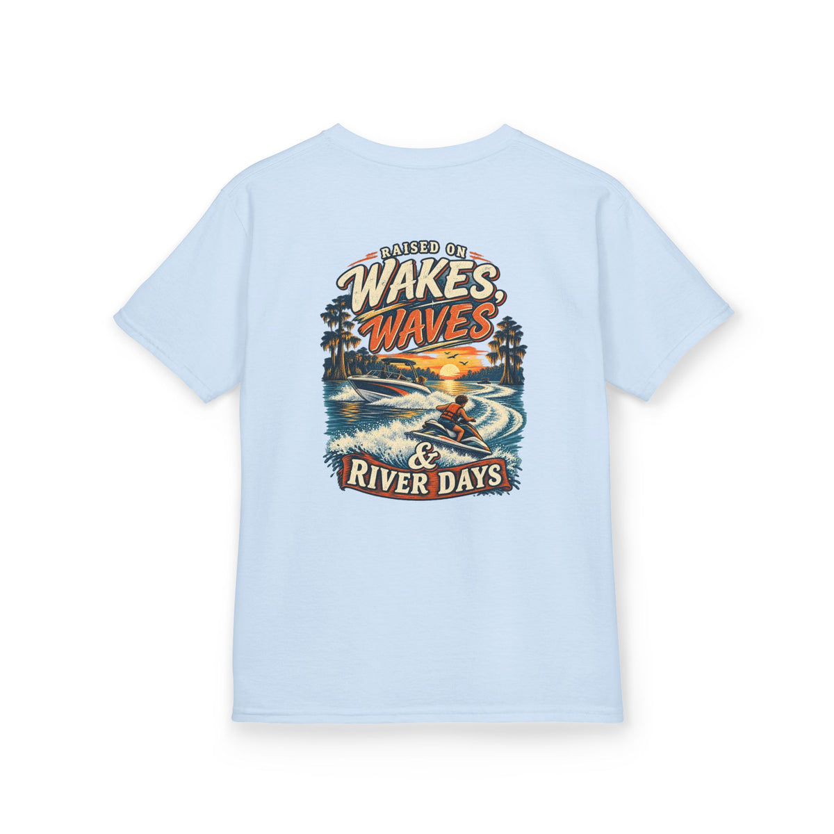 Raised on Wakes, Waves & River Days Youth Tee