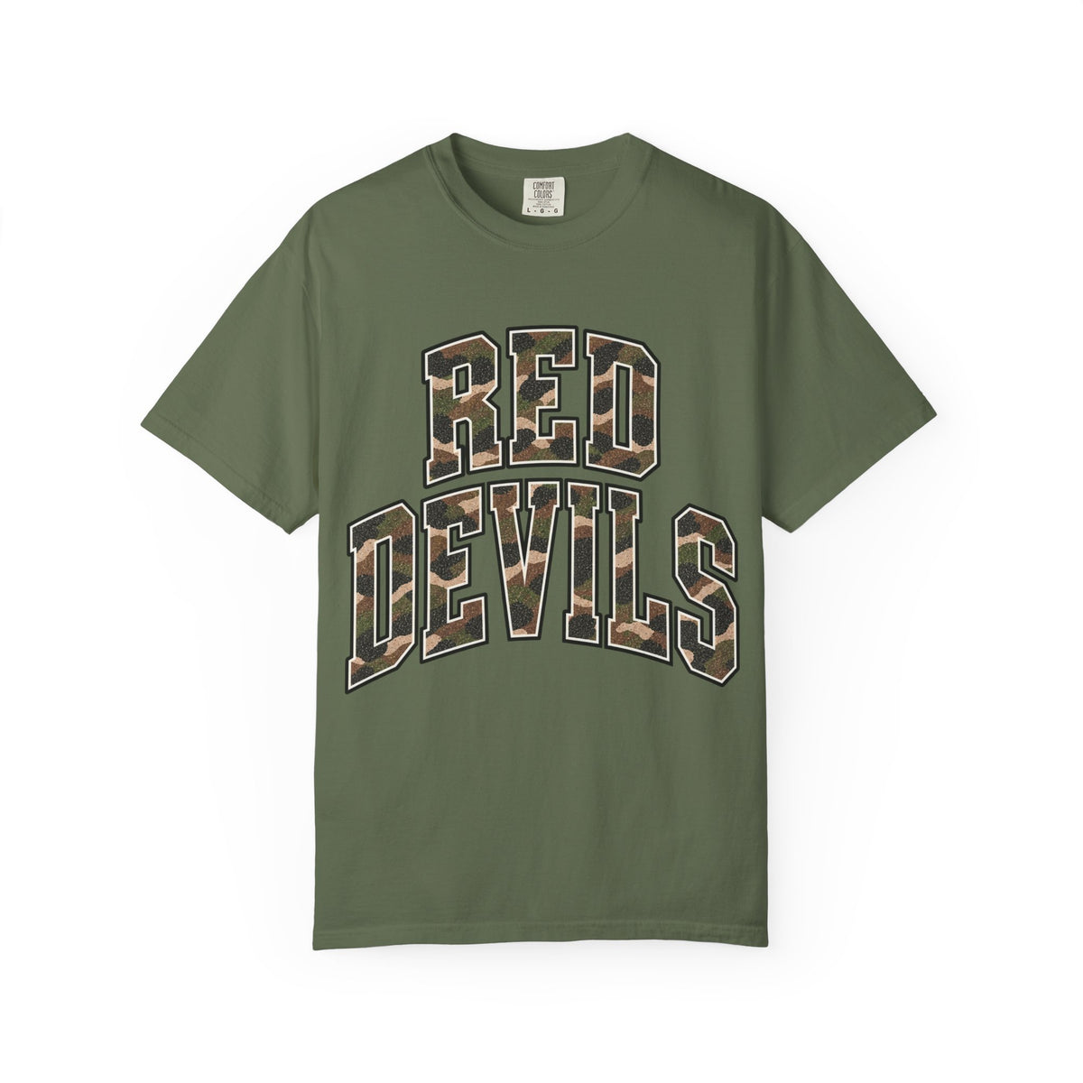 Red Devils Vintage Camo Comfort Colors Tee