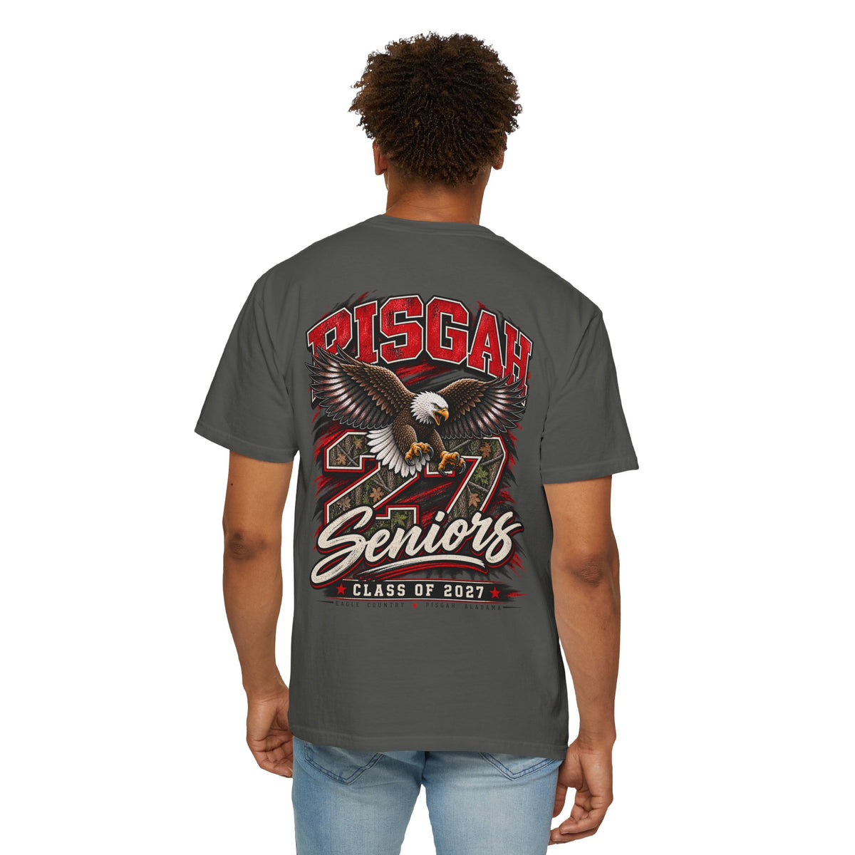 Pisgah Eagles Senior 2027 Camo Graphic Tee