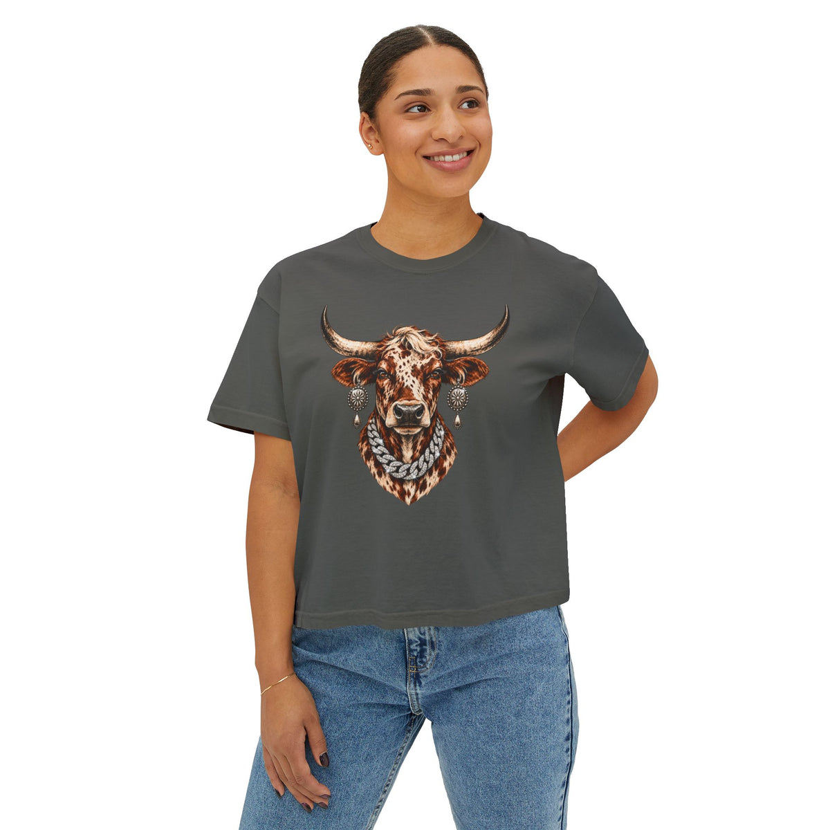 High-Dollar Heifer Boxy Crop Tee
