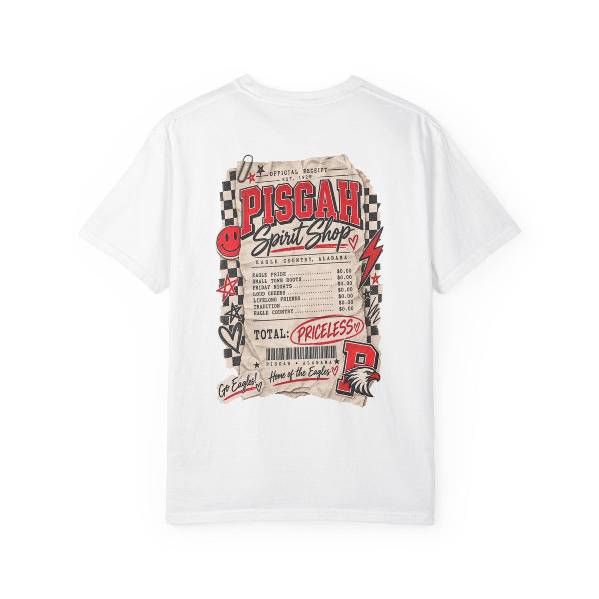 Pisgah Eagles Spirit Shop Receipt Comfort Colors Tee