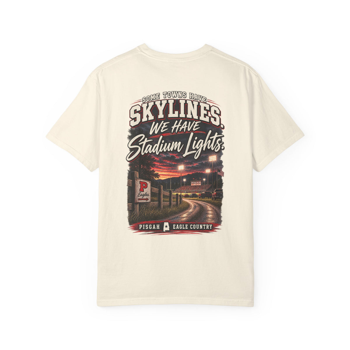 Pisgah Eagles Stadium Lights Hometown Tee
