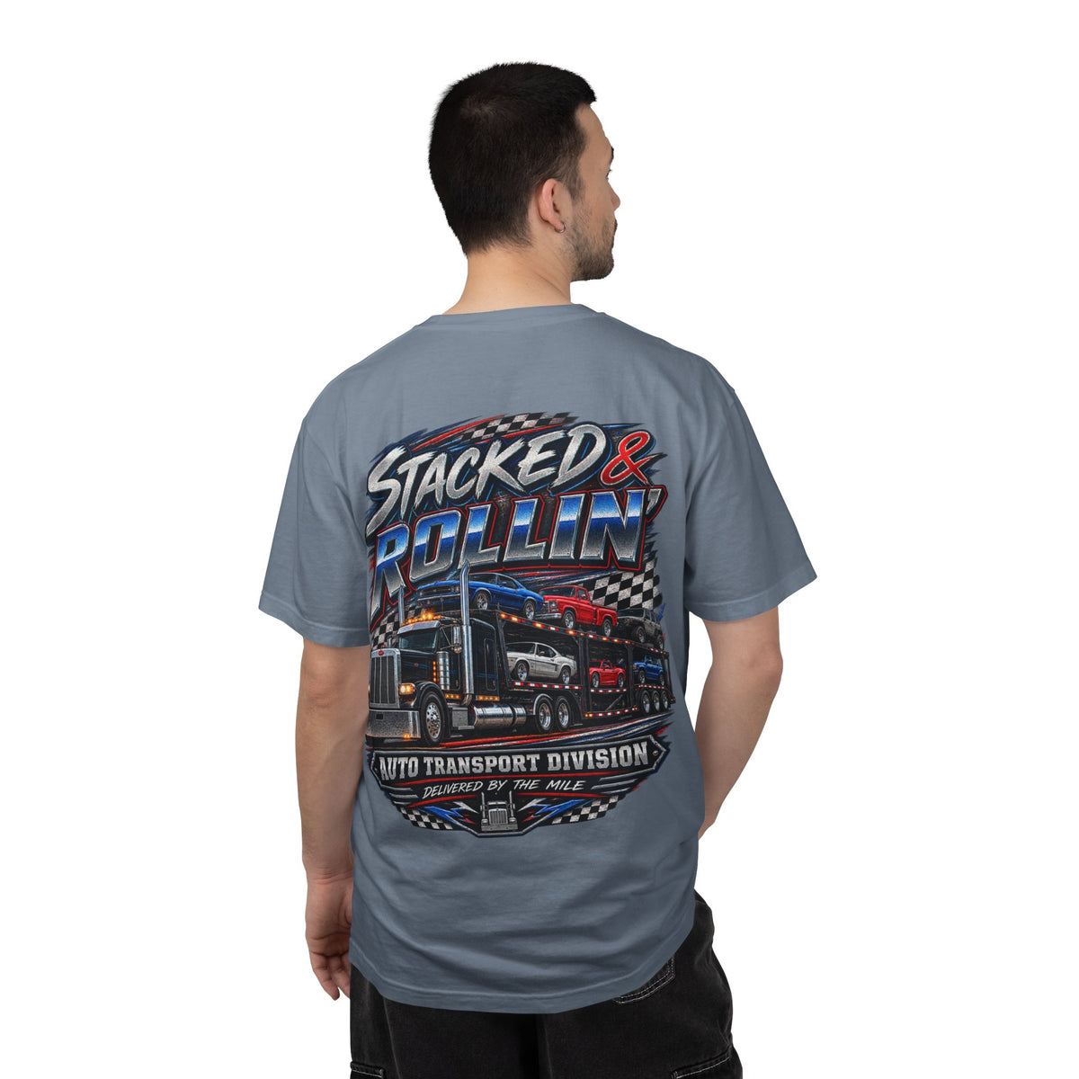 Stacked & Rollin’ Auto Transport Tee