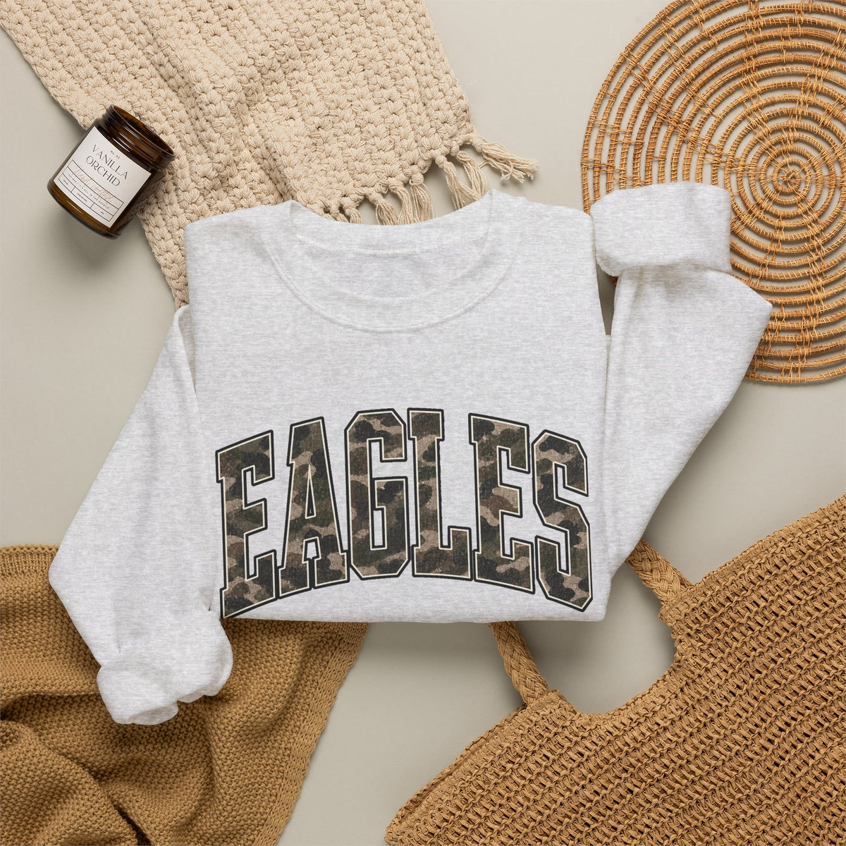 Camo Eagles Crewneck Sweatshirt