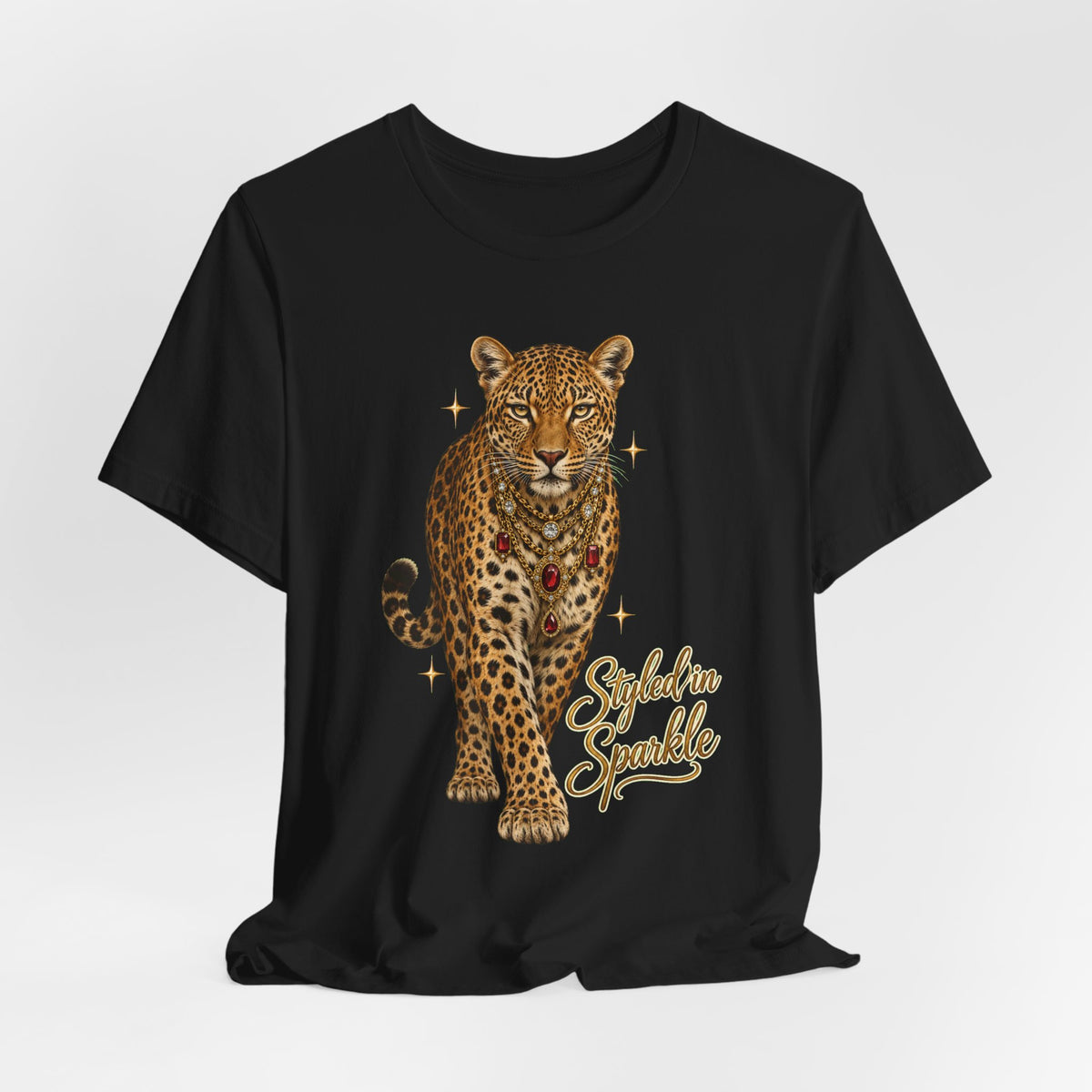 Styled in Sparkle Leopard Graphic Tee