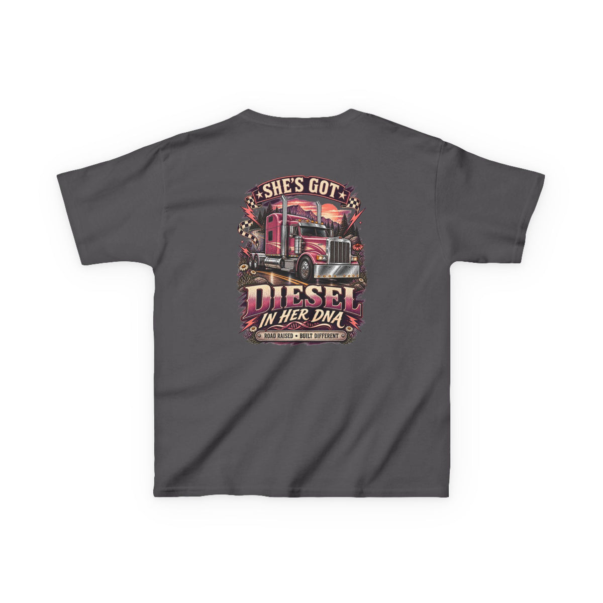 She’s Got Diesel in Her DNA Youth Trucking Tee