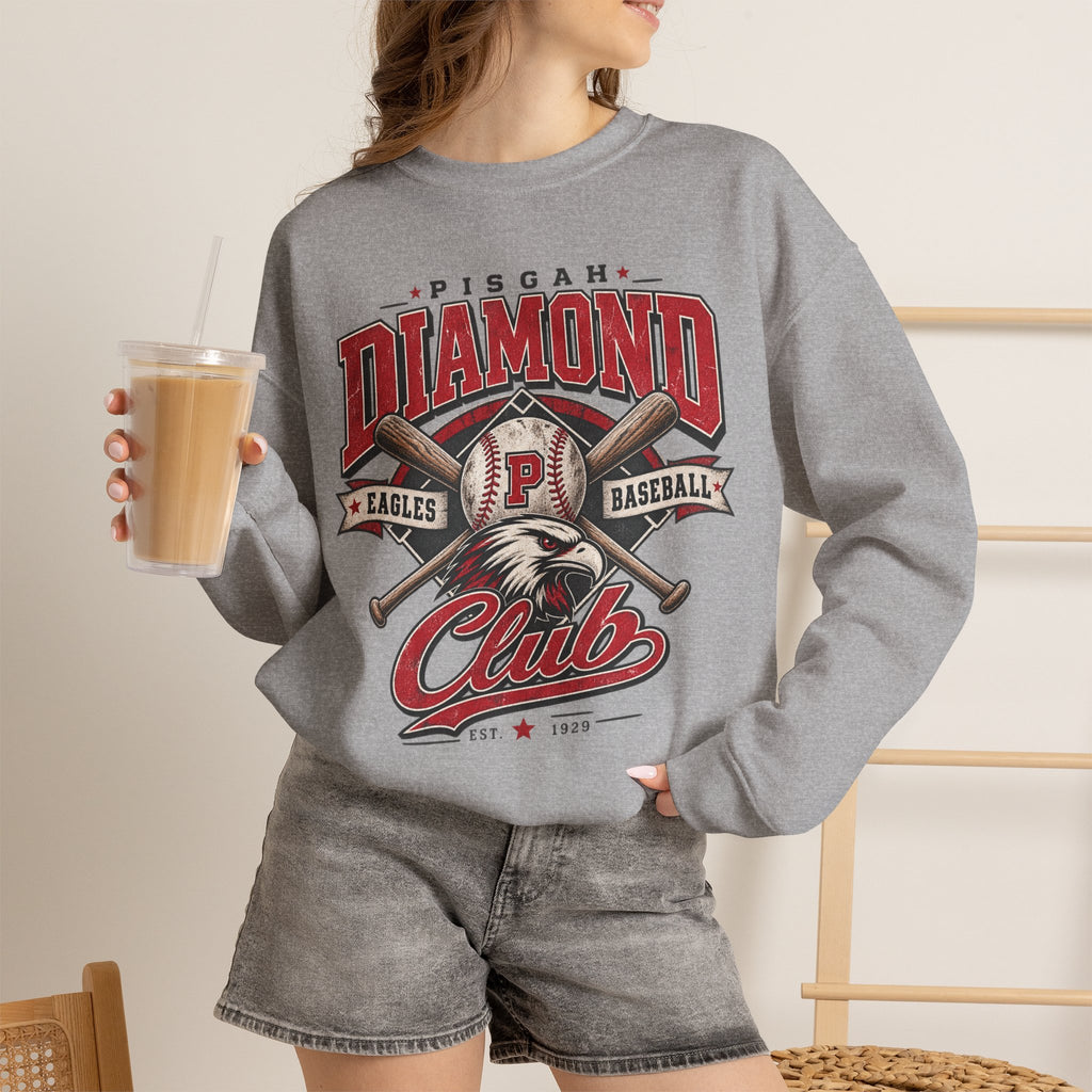 Pisgah Eagles Diamond Club Baseball Crewneck