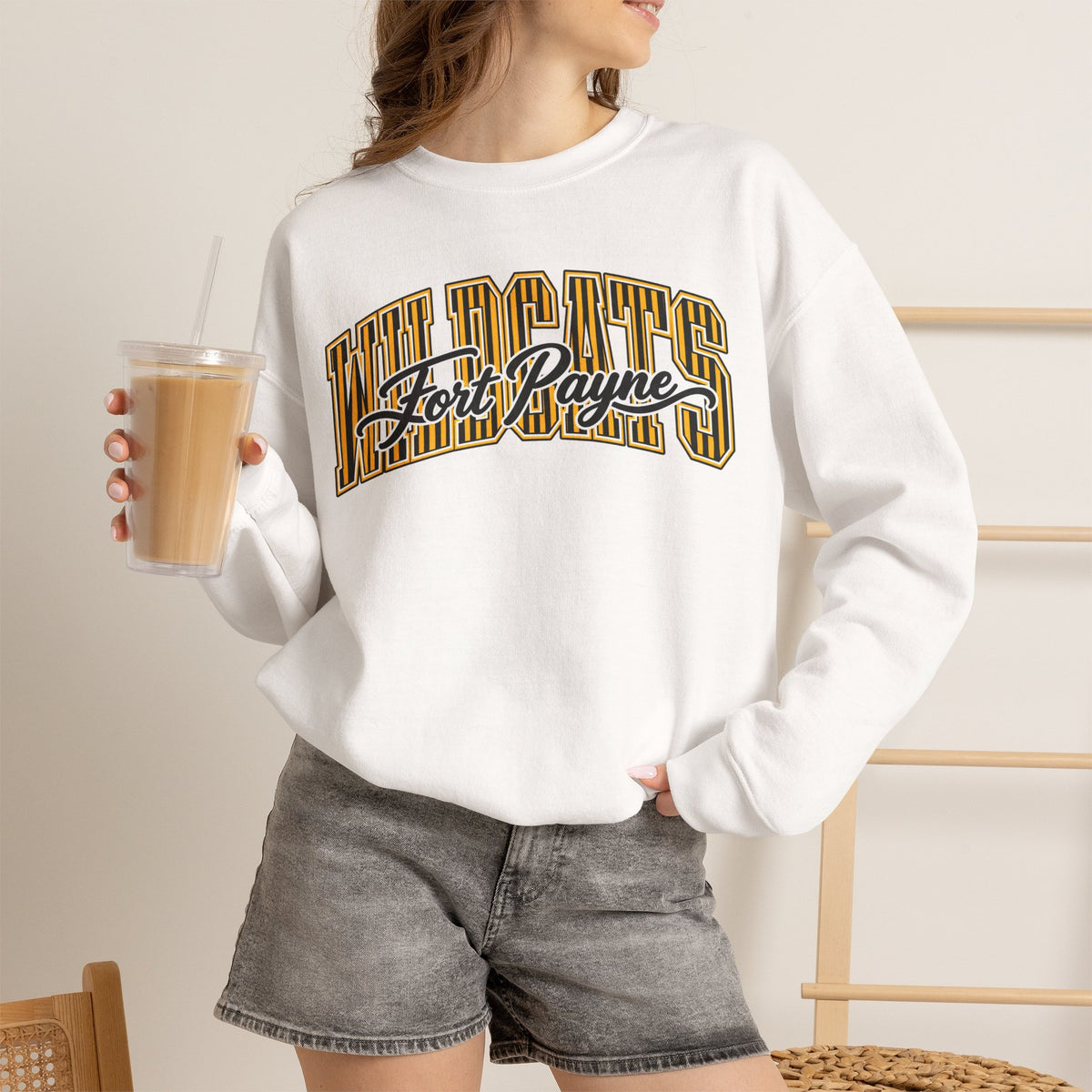 Fort Payne Pinstripe Wildcats Crewneck