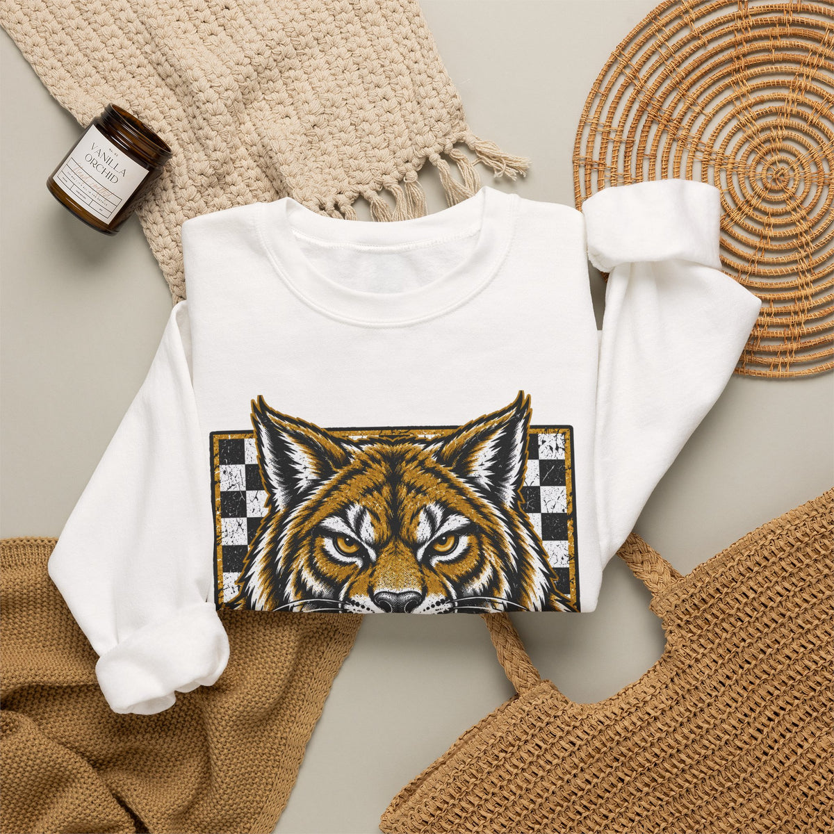 Vintage Wildcats Gold & Black Crewneck Sweatshirt