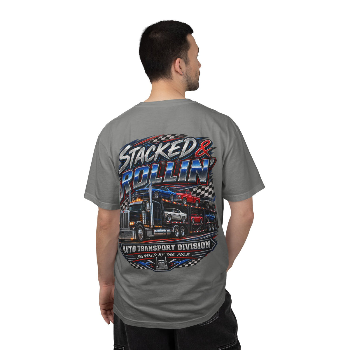 Stacked & Rollin’ Auto Transport Tee