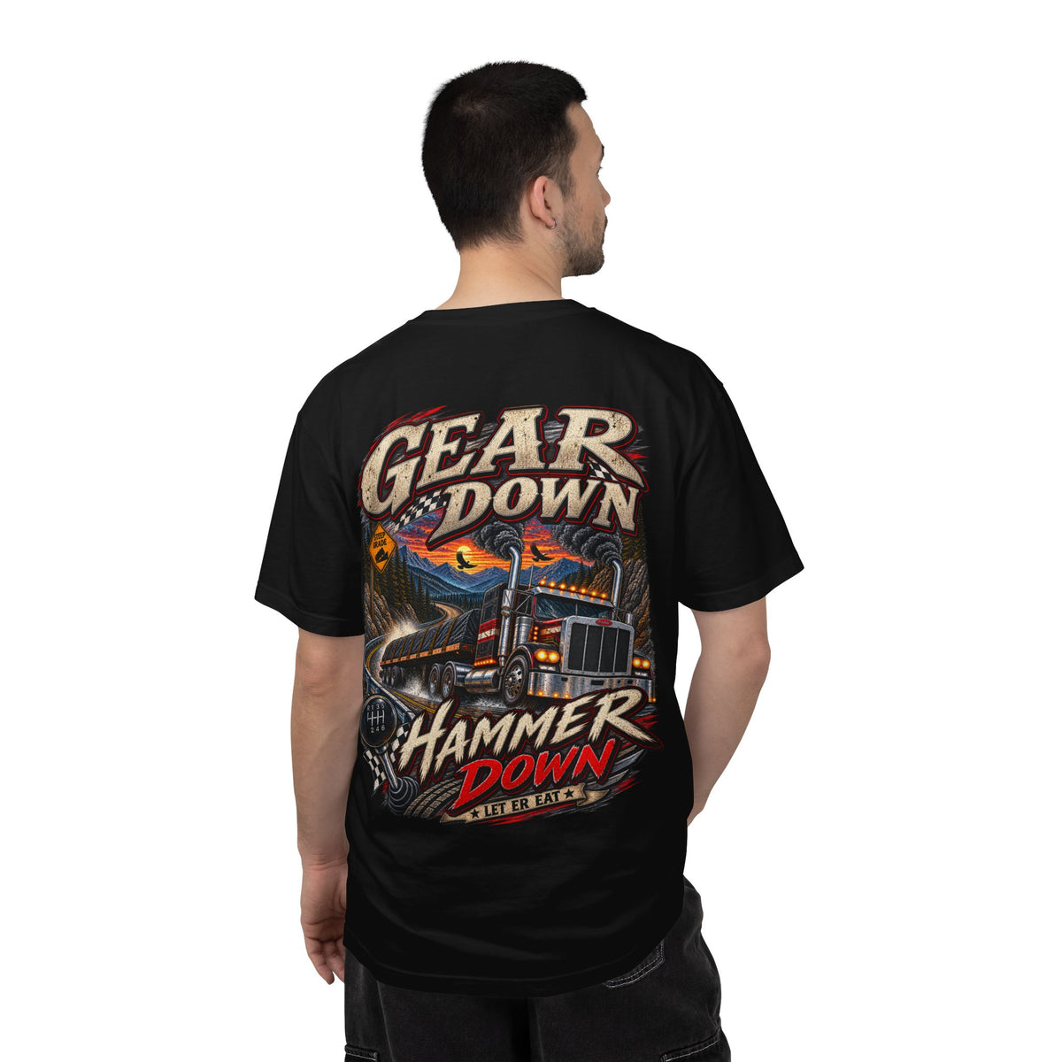 Gear Down, Hammer Down Vintage Trucking Tee
