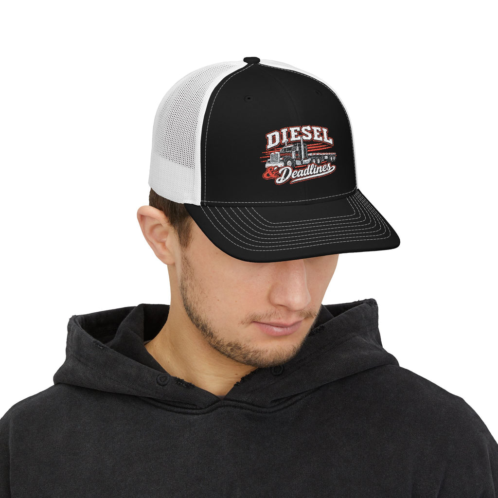 Diesel & Deadlines Flatbed Richardson 112 Trucker Hat