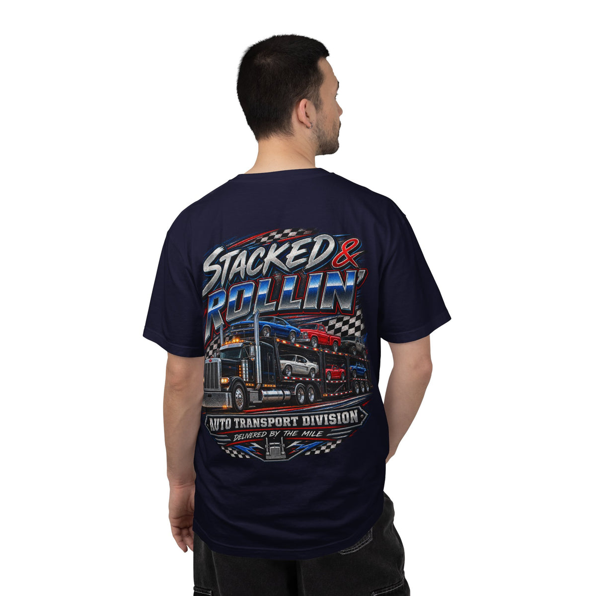 Stacked & Rollin’ Auto Transport Tee