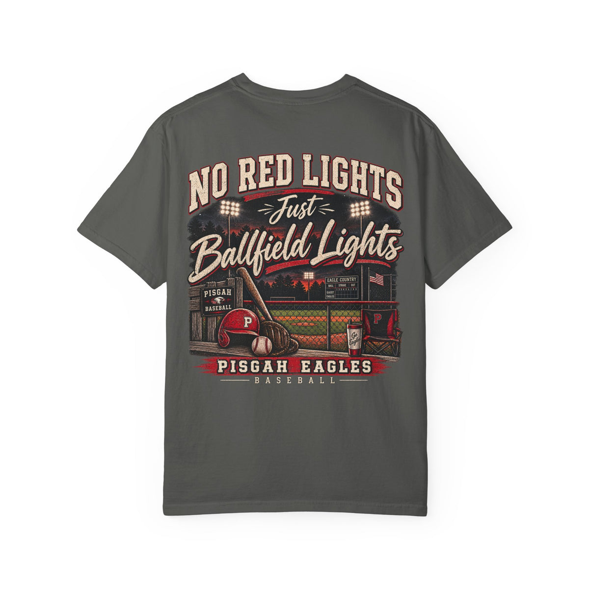 Pisgah Eagles No Red Lights Baseball Tee
