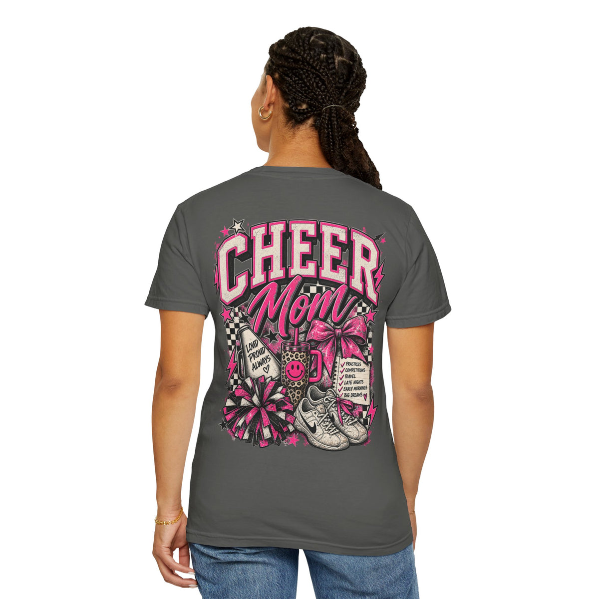 Loud, Proud & Always There Cheer Mom Tee