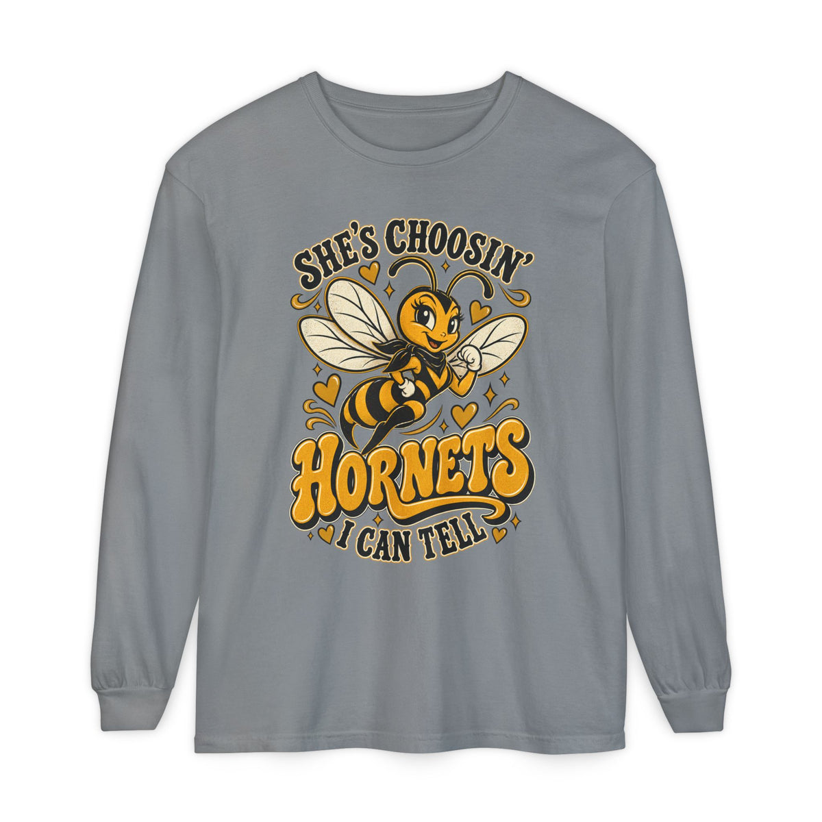 She’s Choosin’ Hornets, I Can Tell Vintage Long-Sleeve Tee
