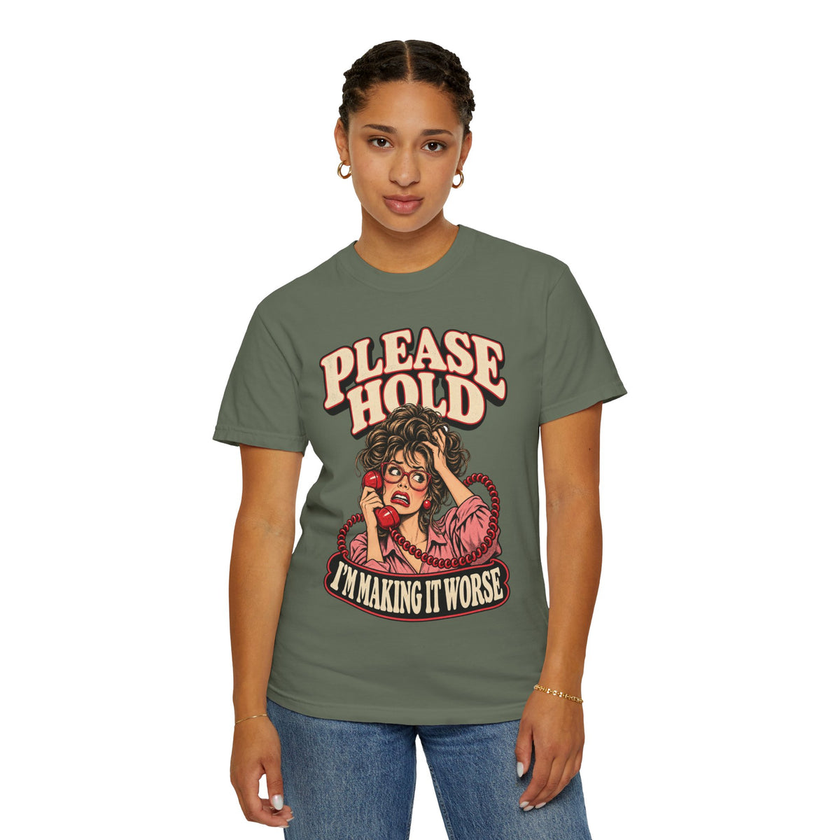 Please Hold, I’m Making It Worse Vintage Graphic Tee