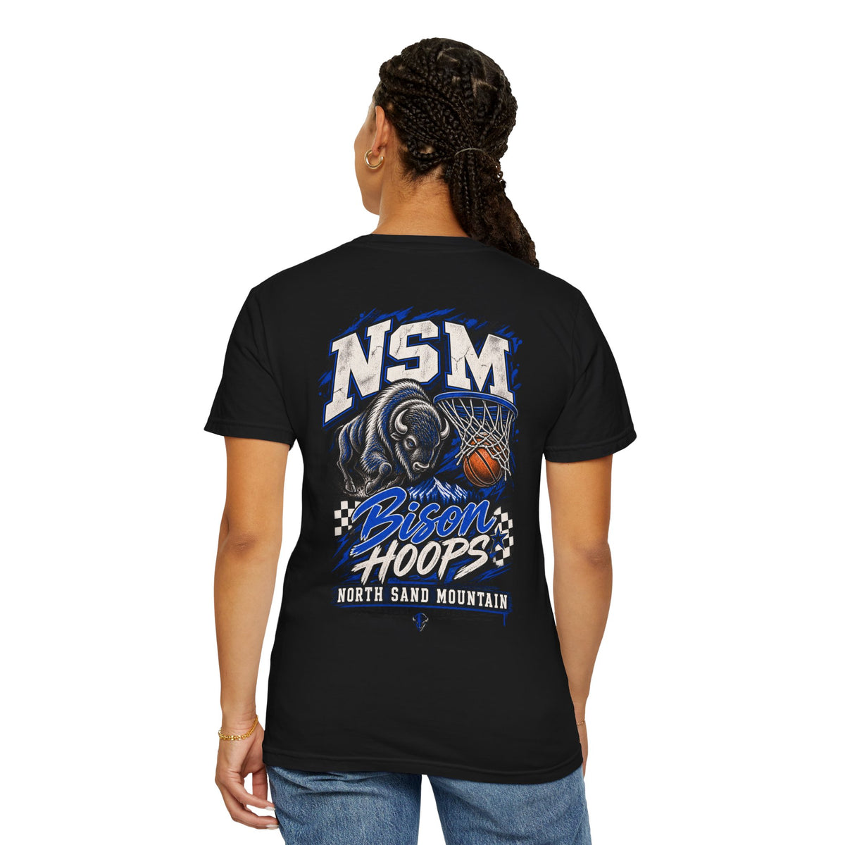 NSM Bison Hoops Front & Back Tee