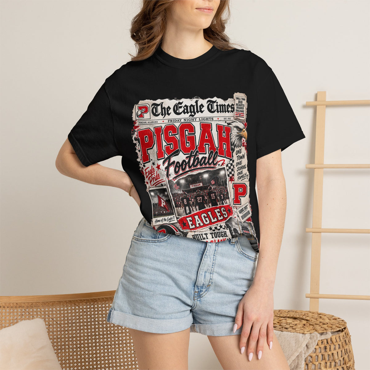 The Eagle Times Pisgah Football Graphic Tee