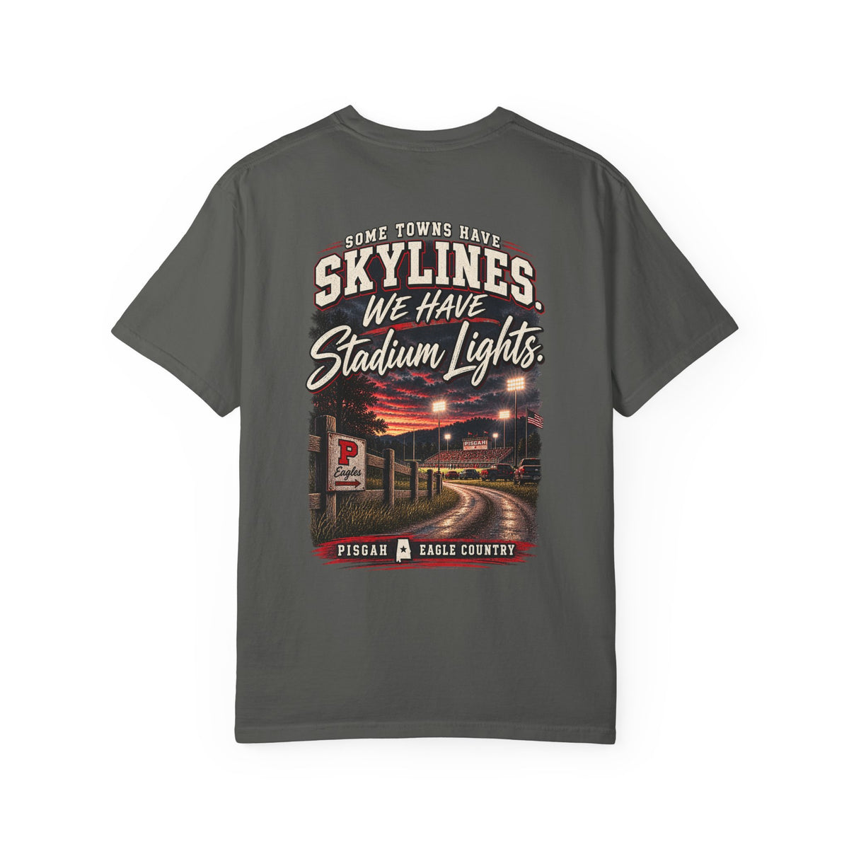 Pisgah Eagles Stadium Lights Hometown Tee