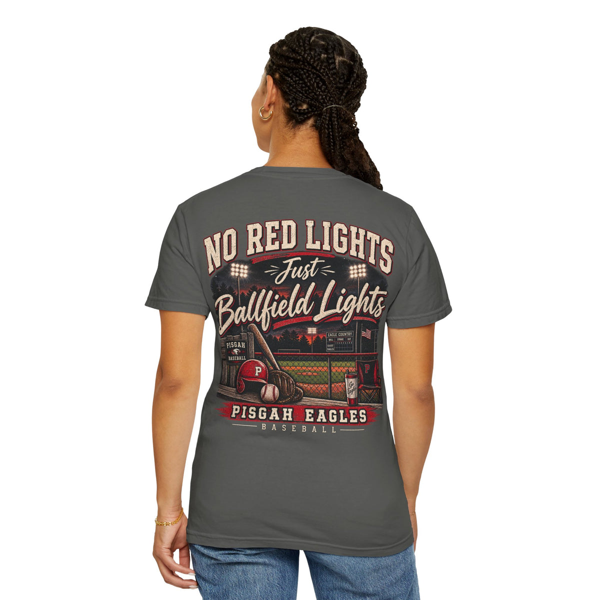 Pisgah Eagles No Red Lights Baseball Tee