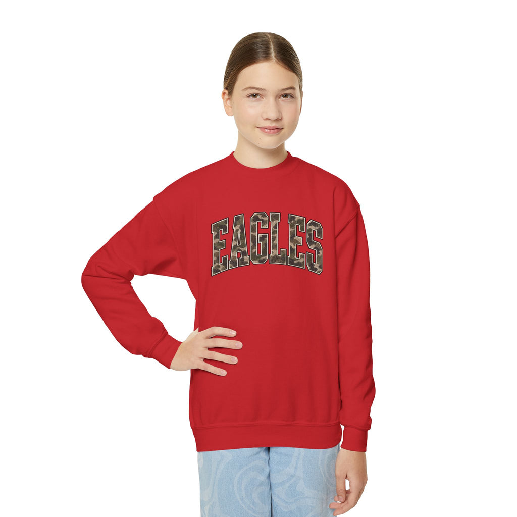 Youth Eagles Camo Crewneck