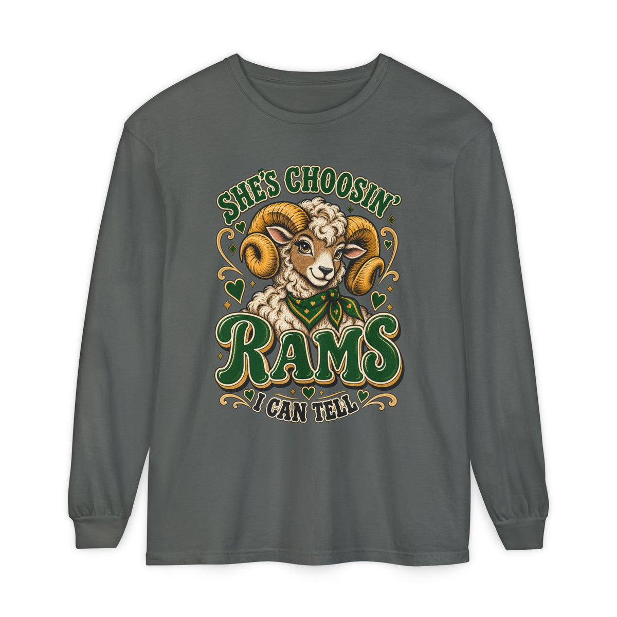 She’s Choosin’ Rams, I Can Tell Vintage Long-Sleeve Tee
