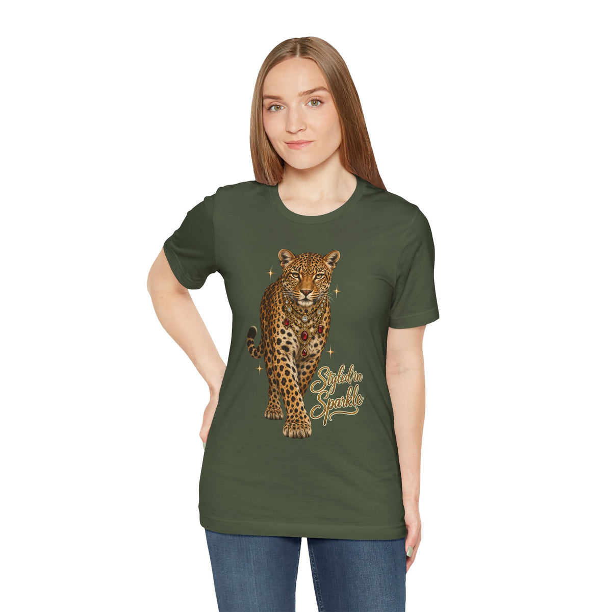 Styled in Sparkle Leopard Graphic Tee