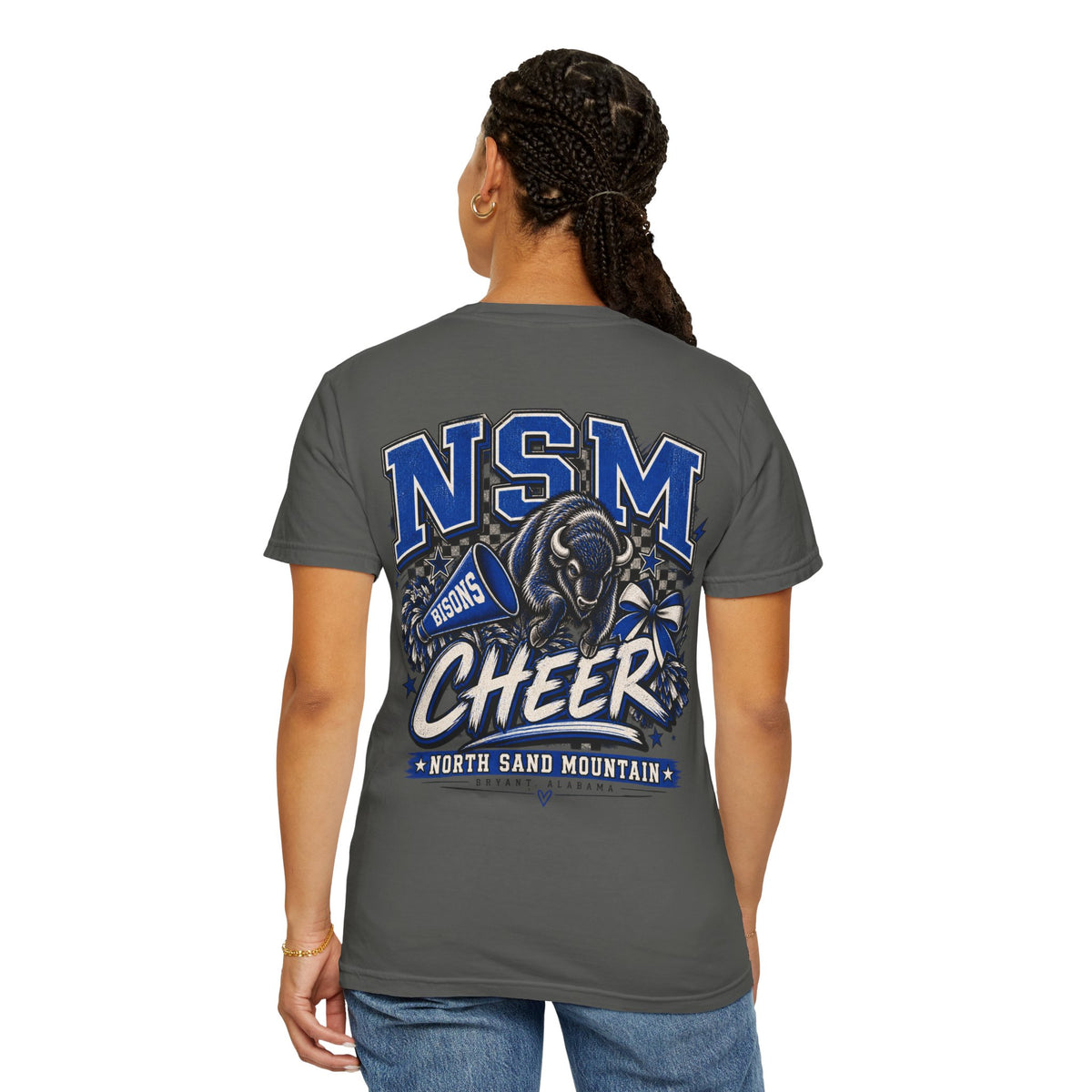 NSM Bison Cheer Front & Back Tee