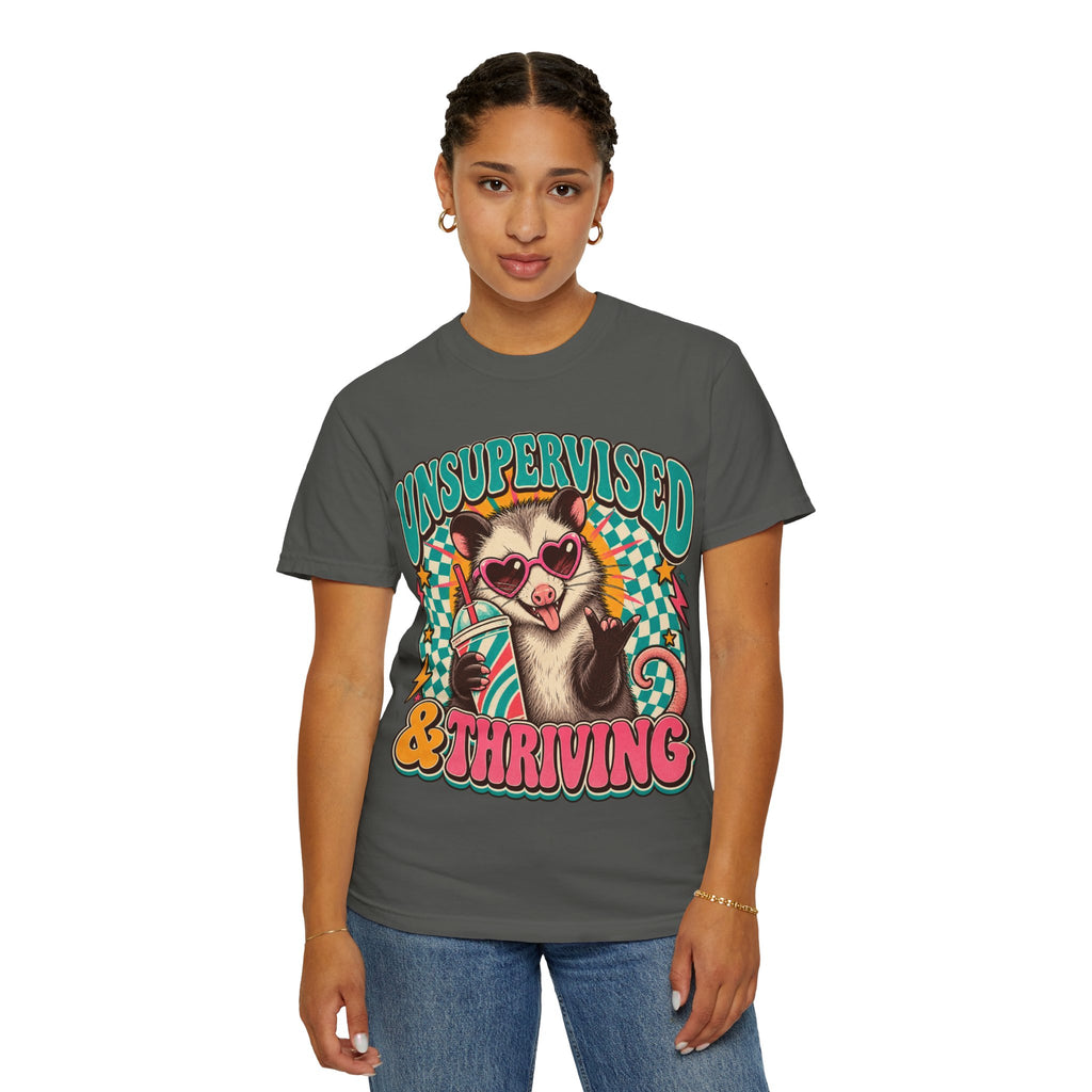 Unsupervised & Thriving Retro Opossum Graphic Tee
