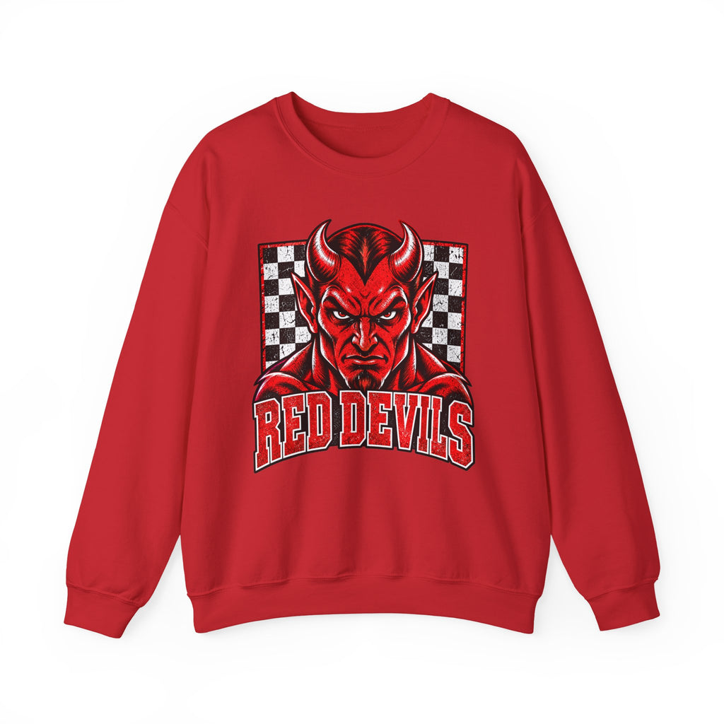 Vintage Red Devils Checkerboard Crewneck Sweatshirt