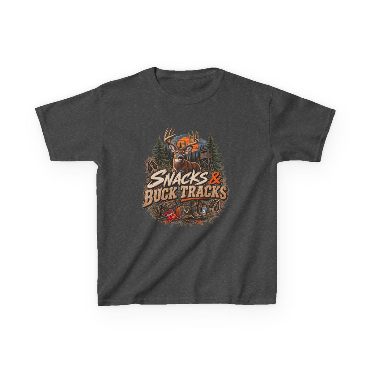 Snacks & Buck Tracks Youth Hunting Tee