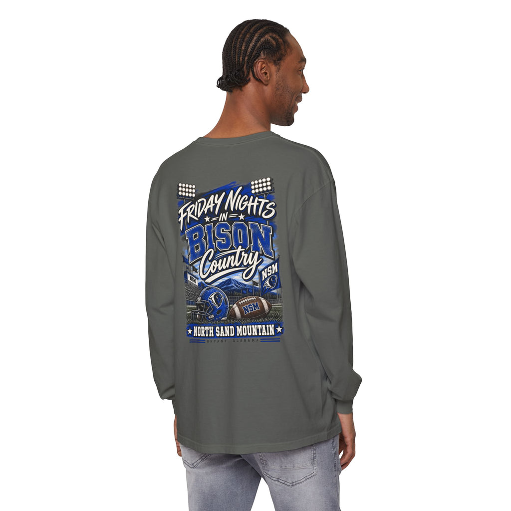 Friday Nights in Bison Country Comfort Colors Long Sleeve