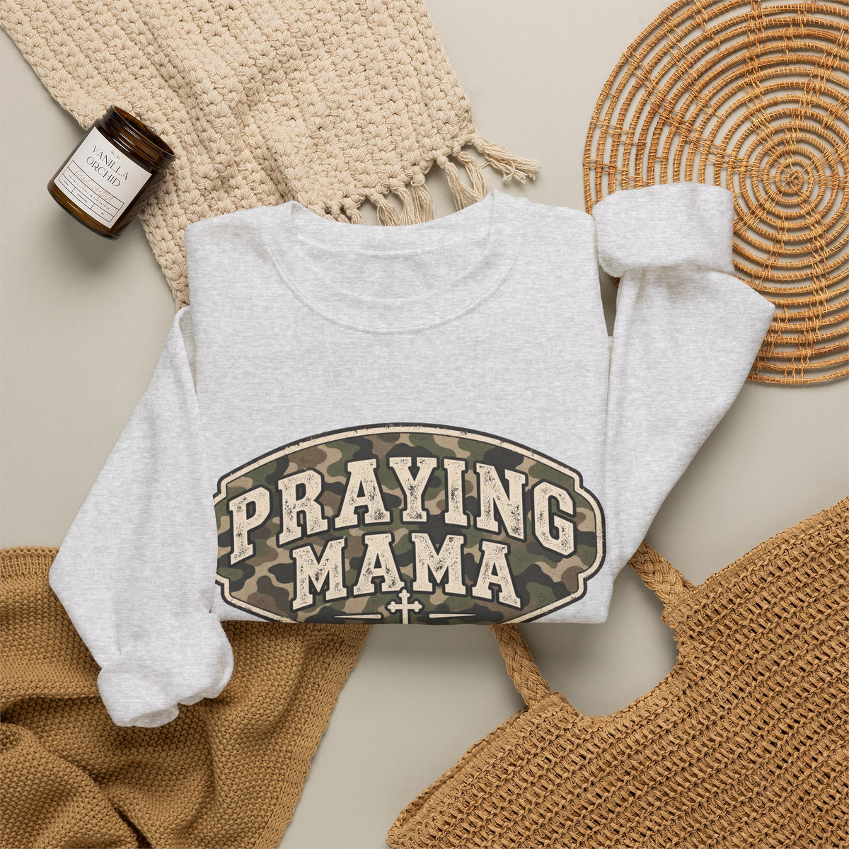 Praying Mama Camo Crewneck Sweatshirt